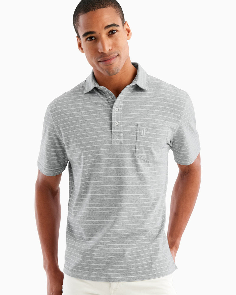 Johnnie O Mens Neese Polo Apparel Johnnie-O Heather Gray Small 