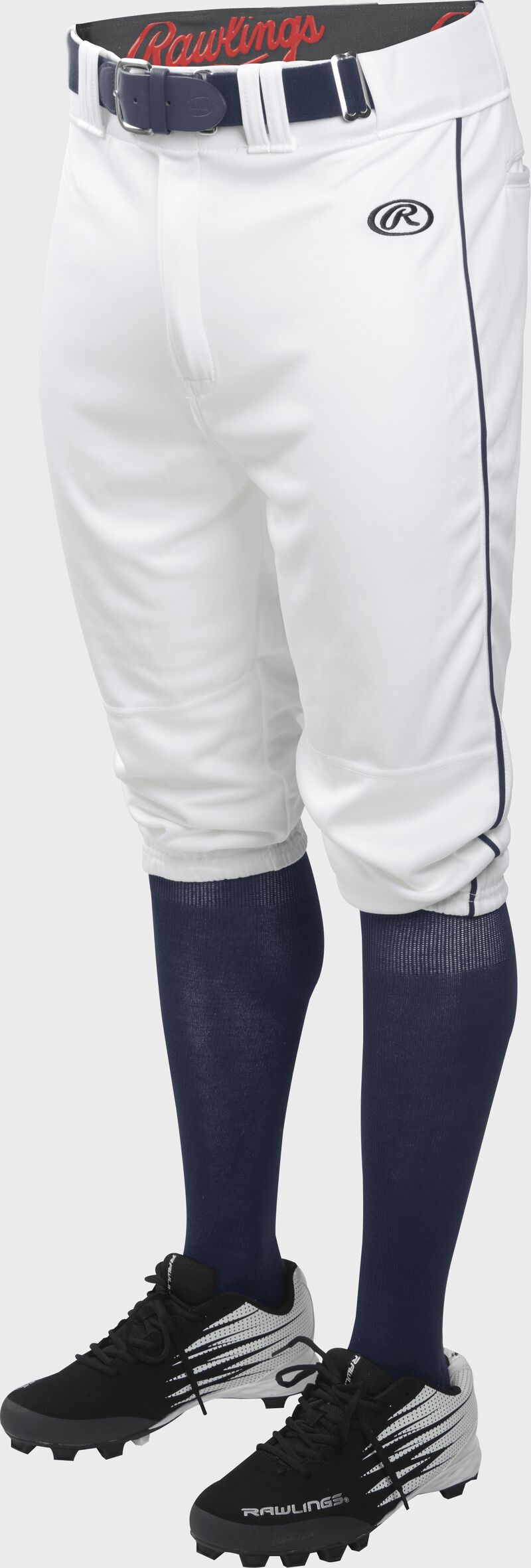 Rawlings Youth Launch Piped Knicker Pant Apparel Rawlings/Easton White/Navy Small