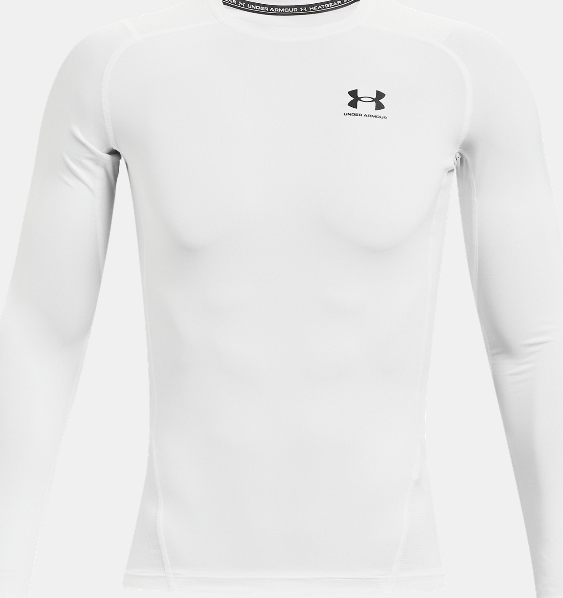 Under Armour Men's Heatgear Armour Longsleeve Apparel Under Armour White/Black-100 Small 