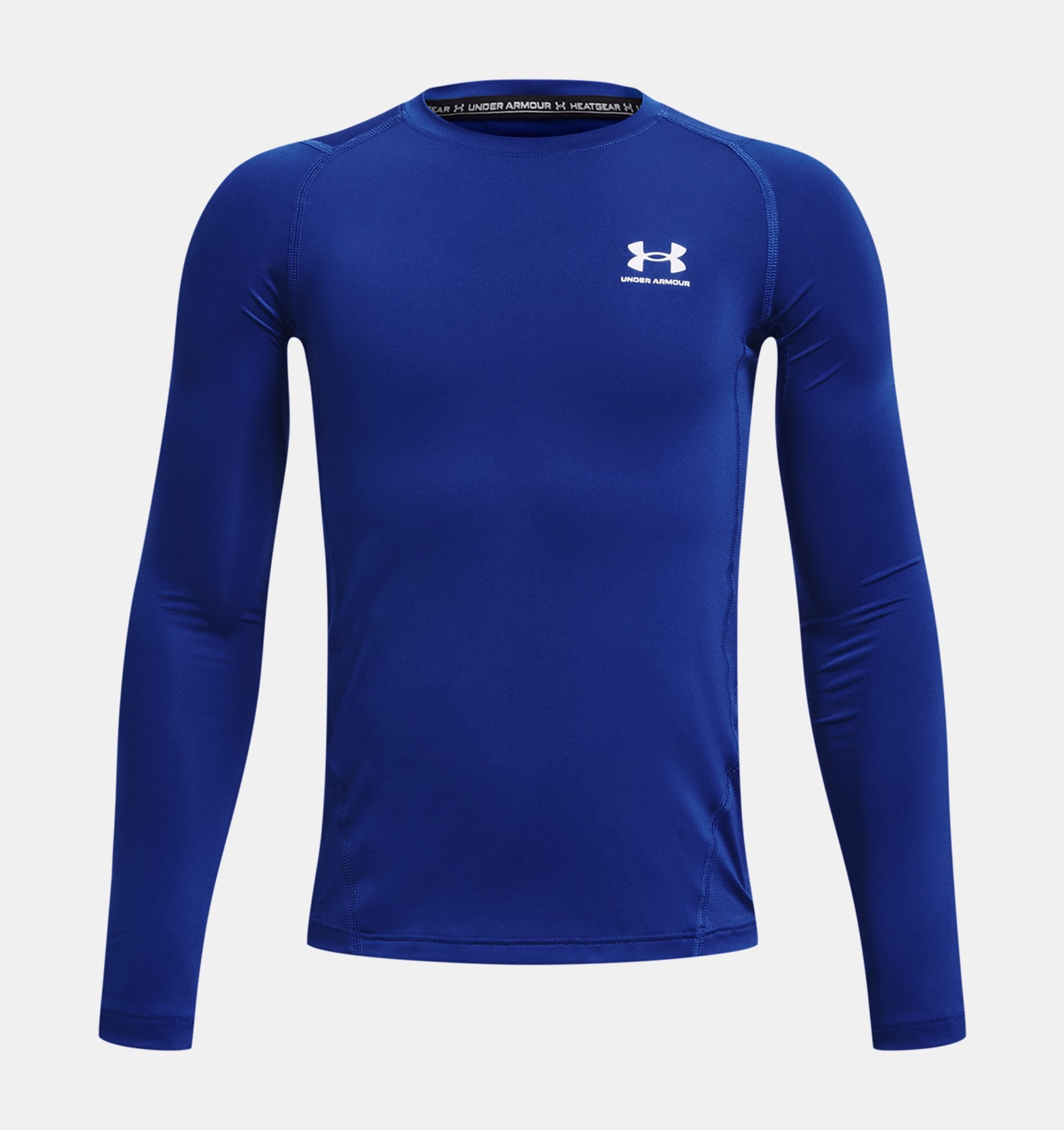 Under Armour Boys' Heatgear Armour Long Sleeve Apparel Under Armour Royal/White-400 Youth Small