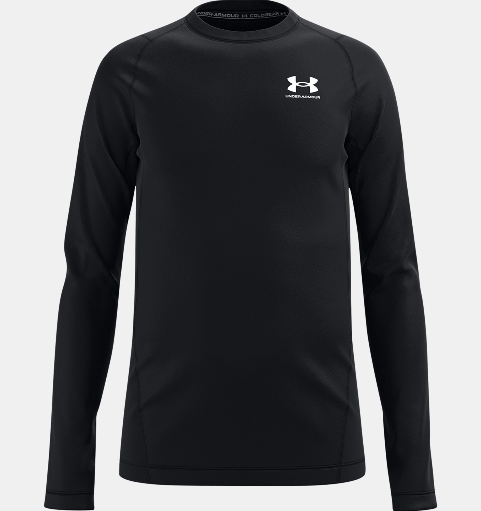 Under Armour Boys Coldgear Armour Long Sleeve Apparel Under Armour Black/White-001 Youth XSmall 