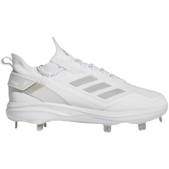 adidas Men's Icon BOOST 7 Metal Cleats Footwear Adidas 7 Footwear White/Silver Metallic 