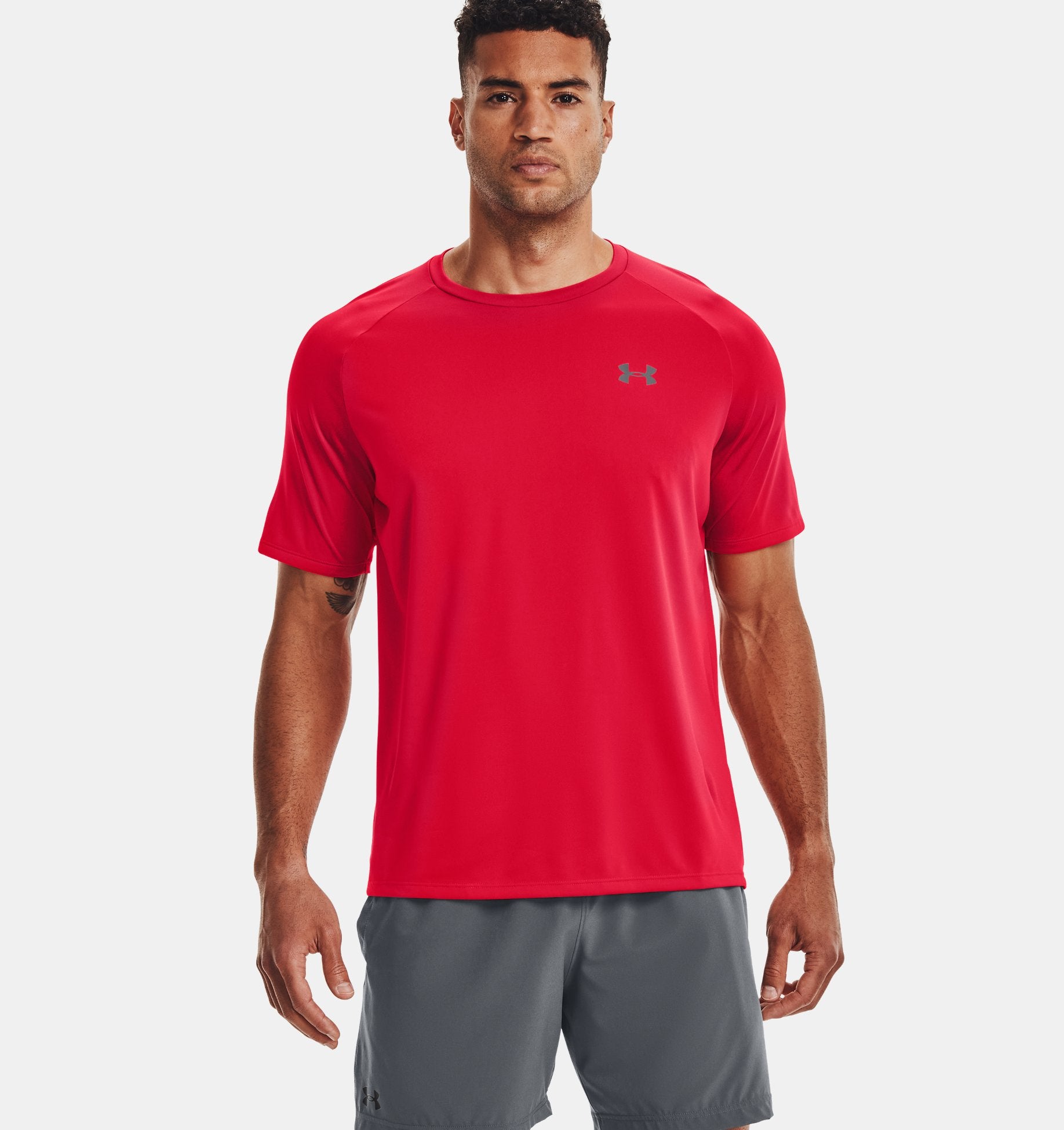 Under Armour Men's Tech 2.0 SS Tee Apparel Under Armour Red/Graphite-600 Small 