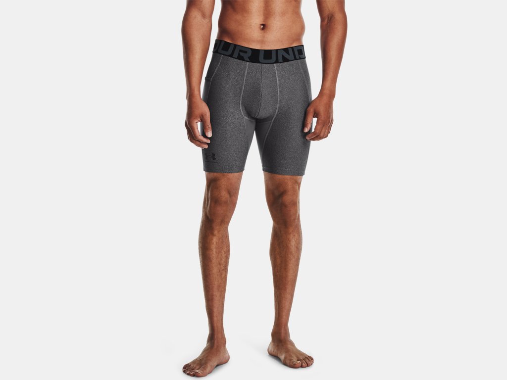 Under Armour Men's Heatgear Armour Compression Shorts Apparel Under Armour Carbon Heather/Black-090 Small Regular