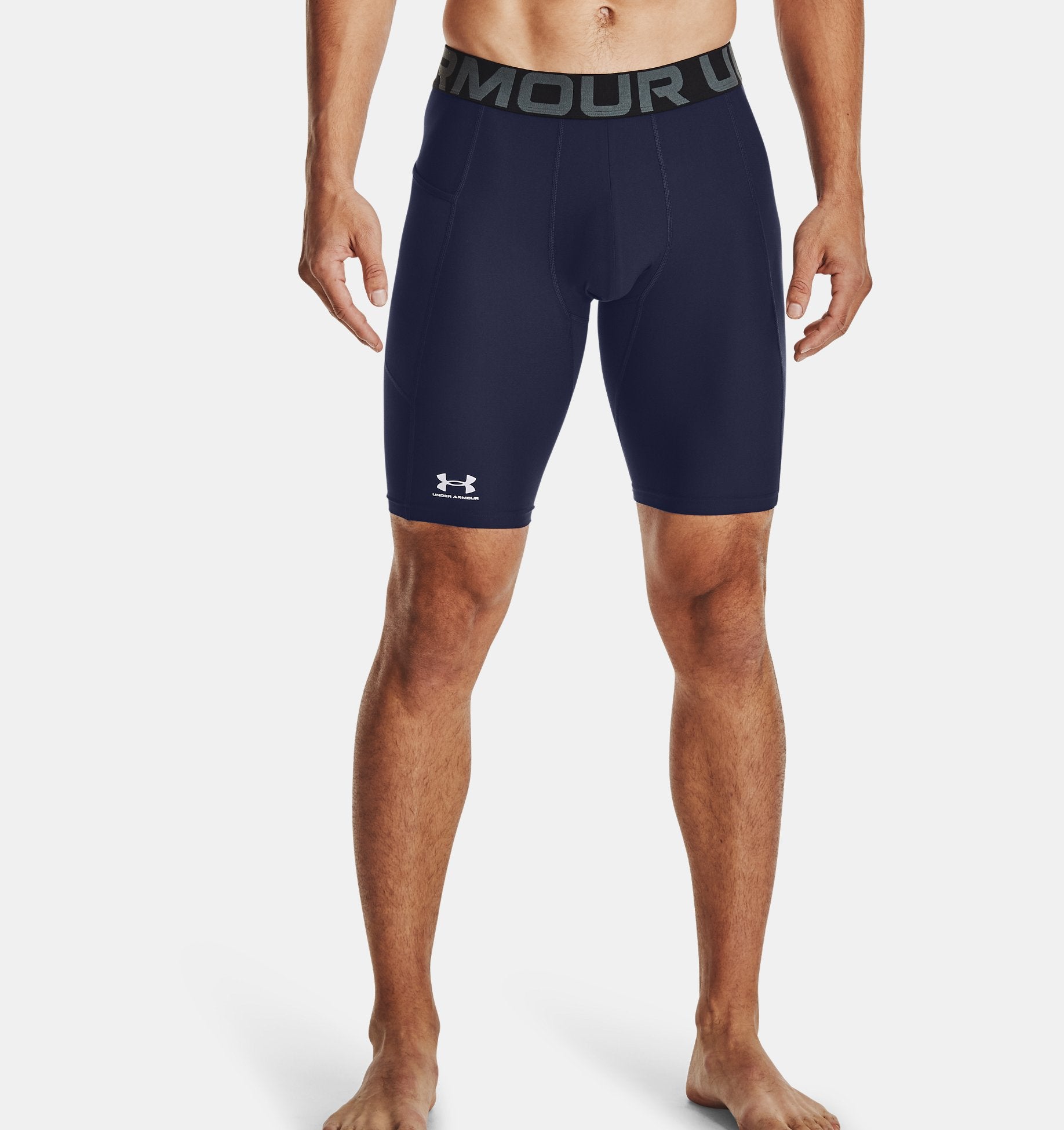Under Armour Mens Heatgeara R Pocket Long Shorts Apparel Under Armour Midnight Navy-410 Medium