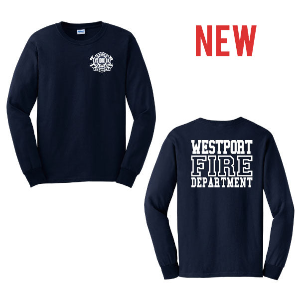 Westport Fire Department  Gildan Cotton Long Sleeve Tee Logowear Westport Fire Department Adult S  