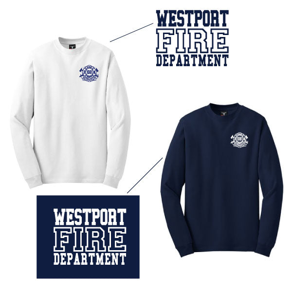 Westport Fire Department Beefy Long Sleeve Cotton Tee Logowear Westport Fire Department   