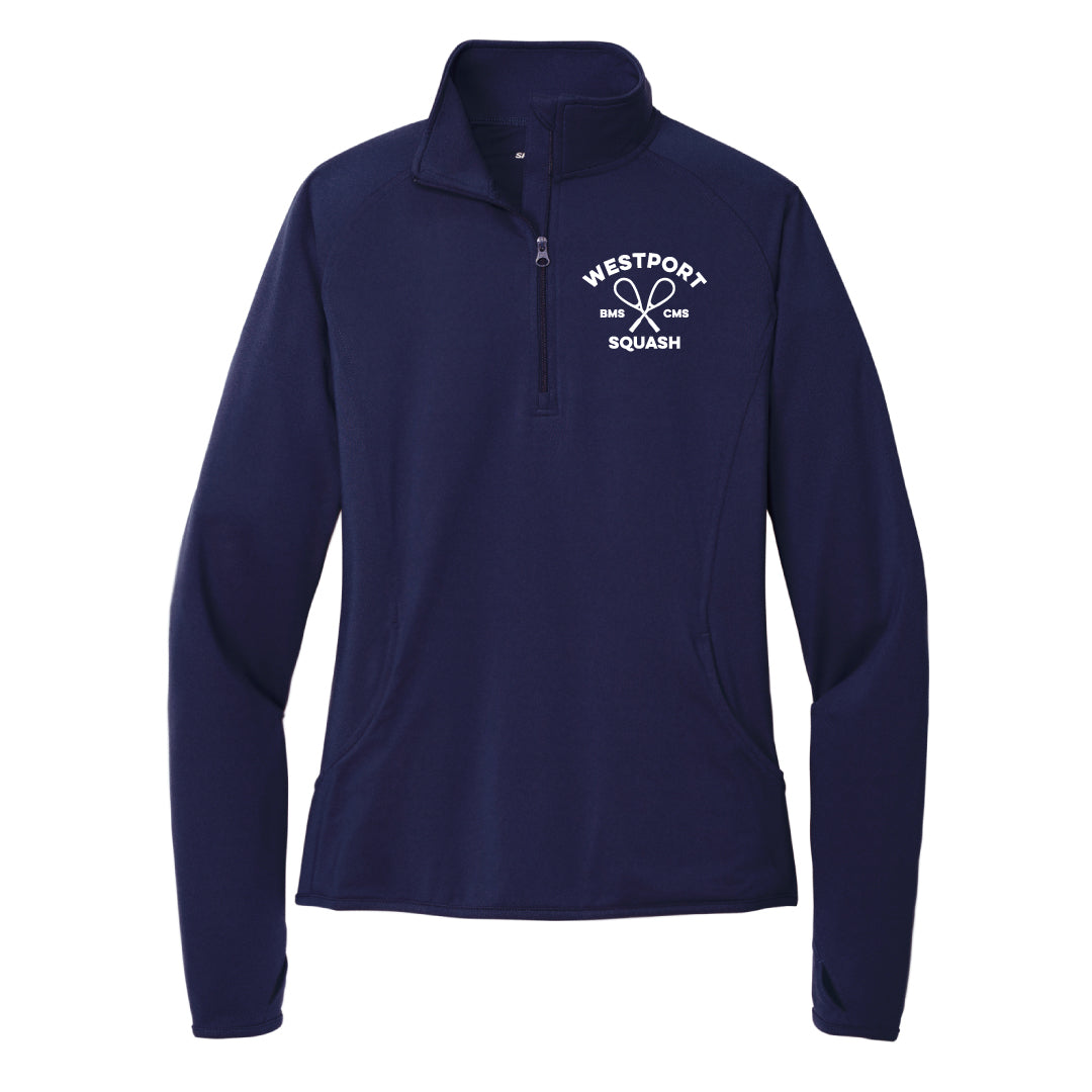 Westport Squash Ladies Performance 1/4 Zip Logowear Westport Squash Navy Ladies XS 