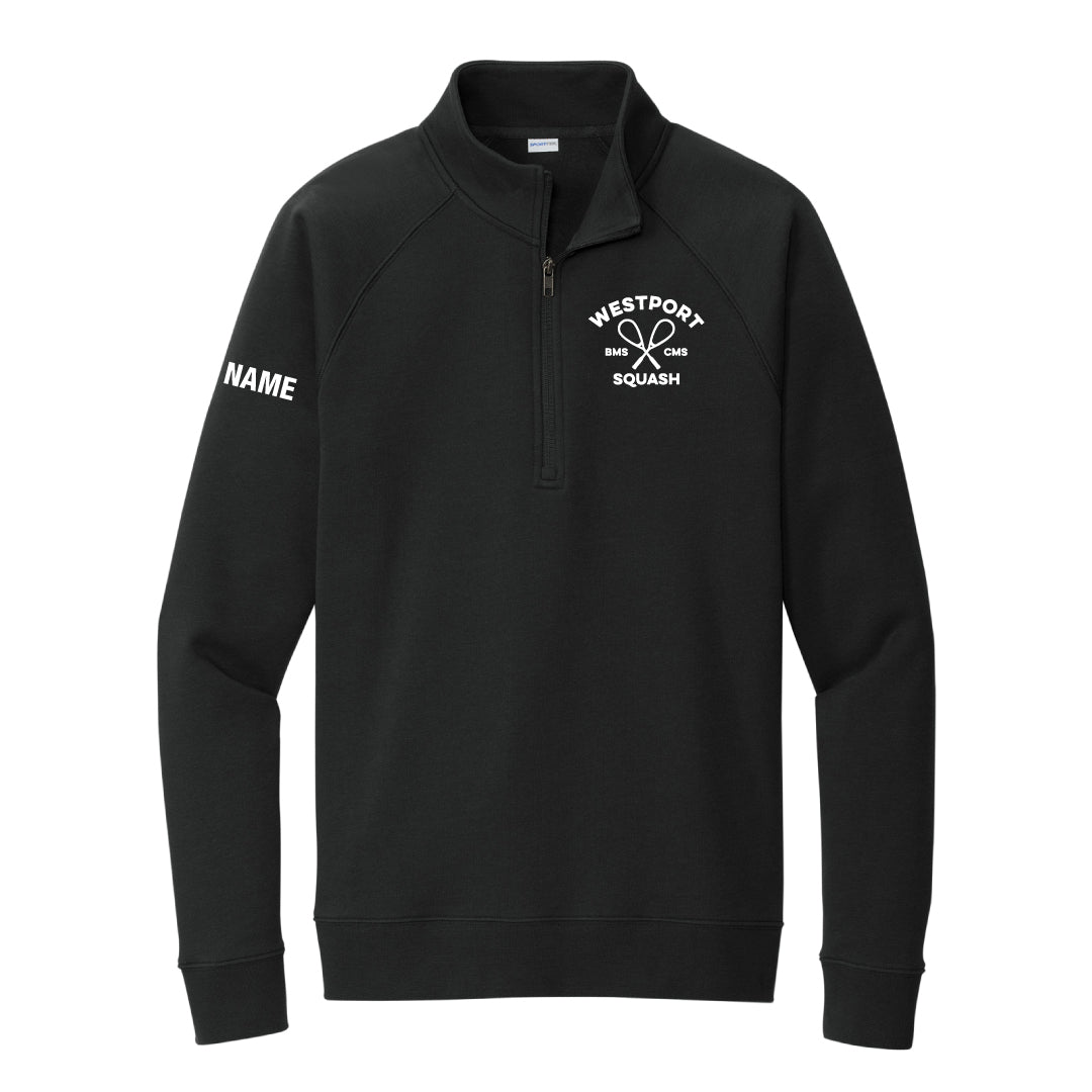 Westport Squash Fleece 1/4 Zip Pullover Logowear Westport Squash Black Adult XS 