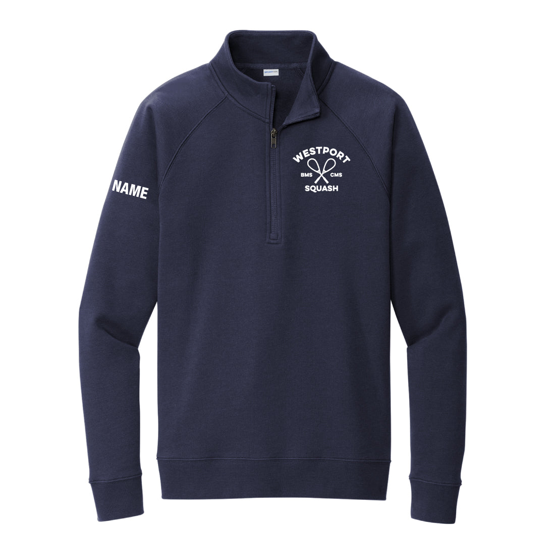 Westport Squash Fleece 1/4 Zip Pullover Logowear Westport Squash Navy Adult XS 