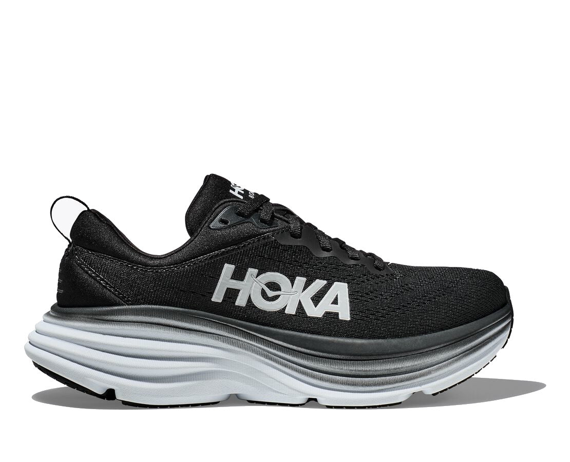 Hoka Men's Bondi 8 Footwear Hoka One One Black/White-BWHT 8 Medium