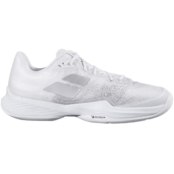 Babolat Mens Jet Mach 3 All Court Footwear Babolat 7.5 White/Silver 